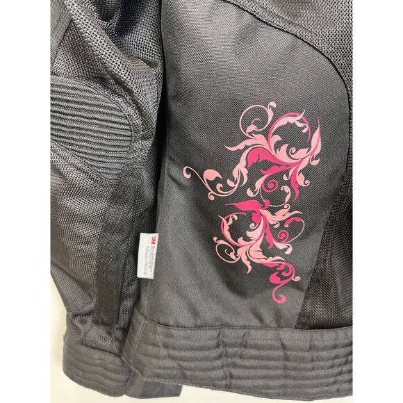 Castle Snowmobile Jacket Black Pink accents Womens Medium - Picture 6 of 11